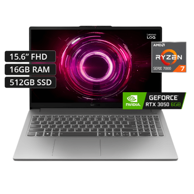 Lenovo LOQ 15ARP10E RYZEN 7 7735HS 16GB DDR5 512GB SSD RTX 3050 6GB 15.6