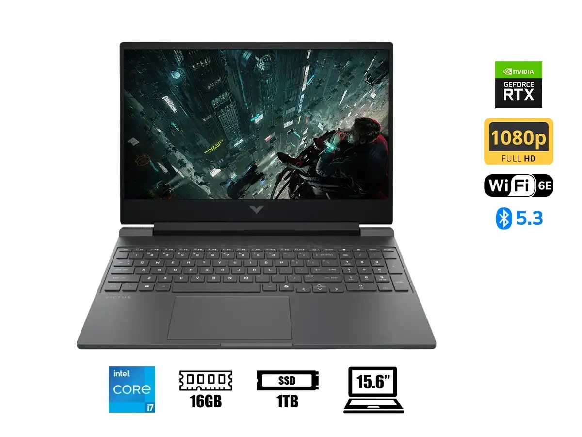 HP VICTUS 15-FA2093 I7-13620H 16GB RAM DDR5 512GB SSD RTX 5060 8GB 15.6