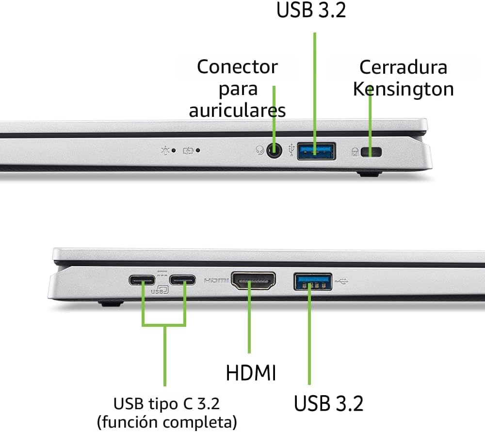 ACER ASPIRE GO 15 CORE 3 N355 8GB DDR5 128GB UFS 15.6