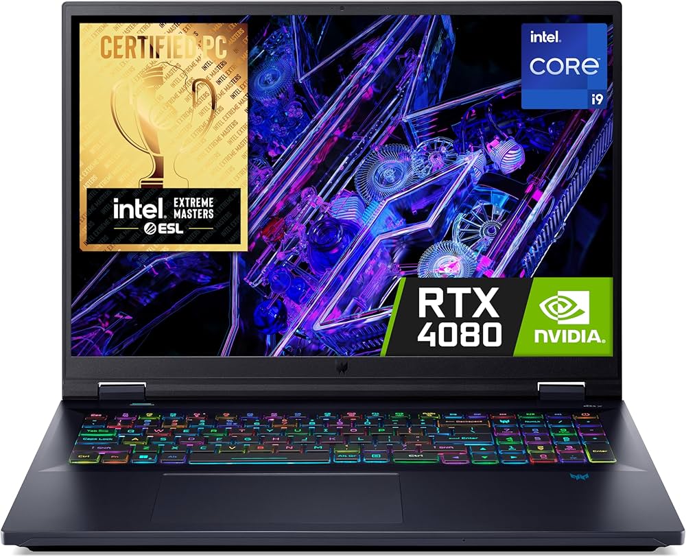 ACER PREDATOR HELIOS 18 PH18-72- 93VM I9 14900HX 32GB RAM 1TB SSD RTX 4080 12GB 18 WQXGA IPS 240HZ 0