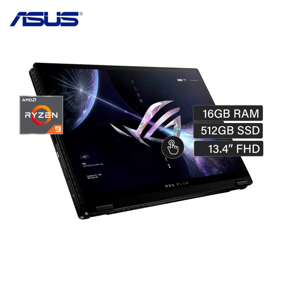 ASUS ROG FLOW X13 GV302XA-X13 RYZEN 9-7940HS SSD512 16RAM PANTALLA 13.4 WUXGA TS RADEON 780M 0