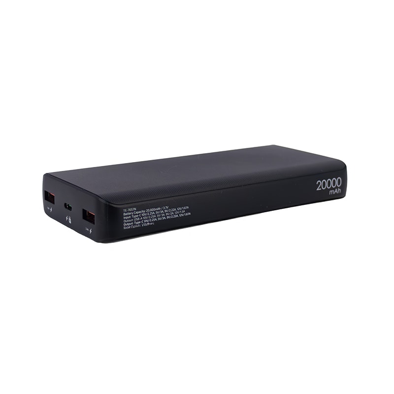 TEROS Powerbank TE-7057N, 20000MAh USB-A USB-C negro2