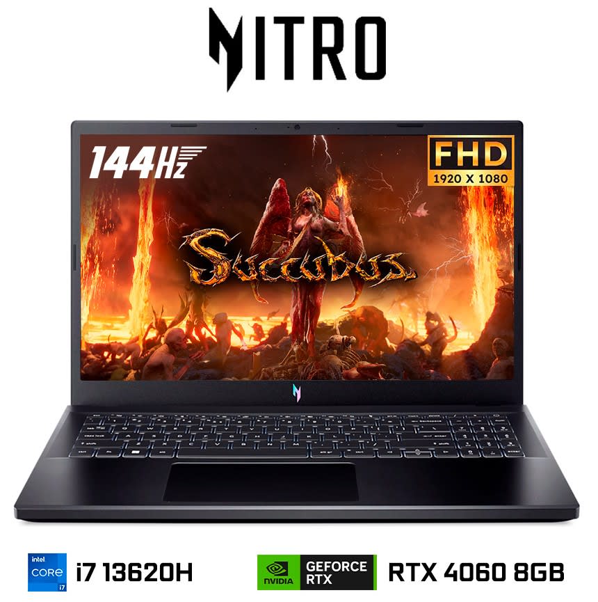 ACER NITRO V 15 I7 13620H 16RAM DDR5 512SSD RTX4060 8GB 15.6FHD 0