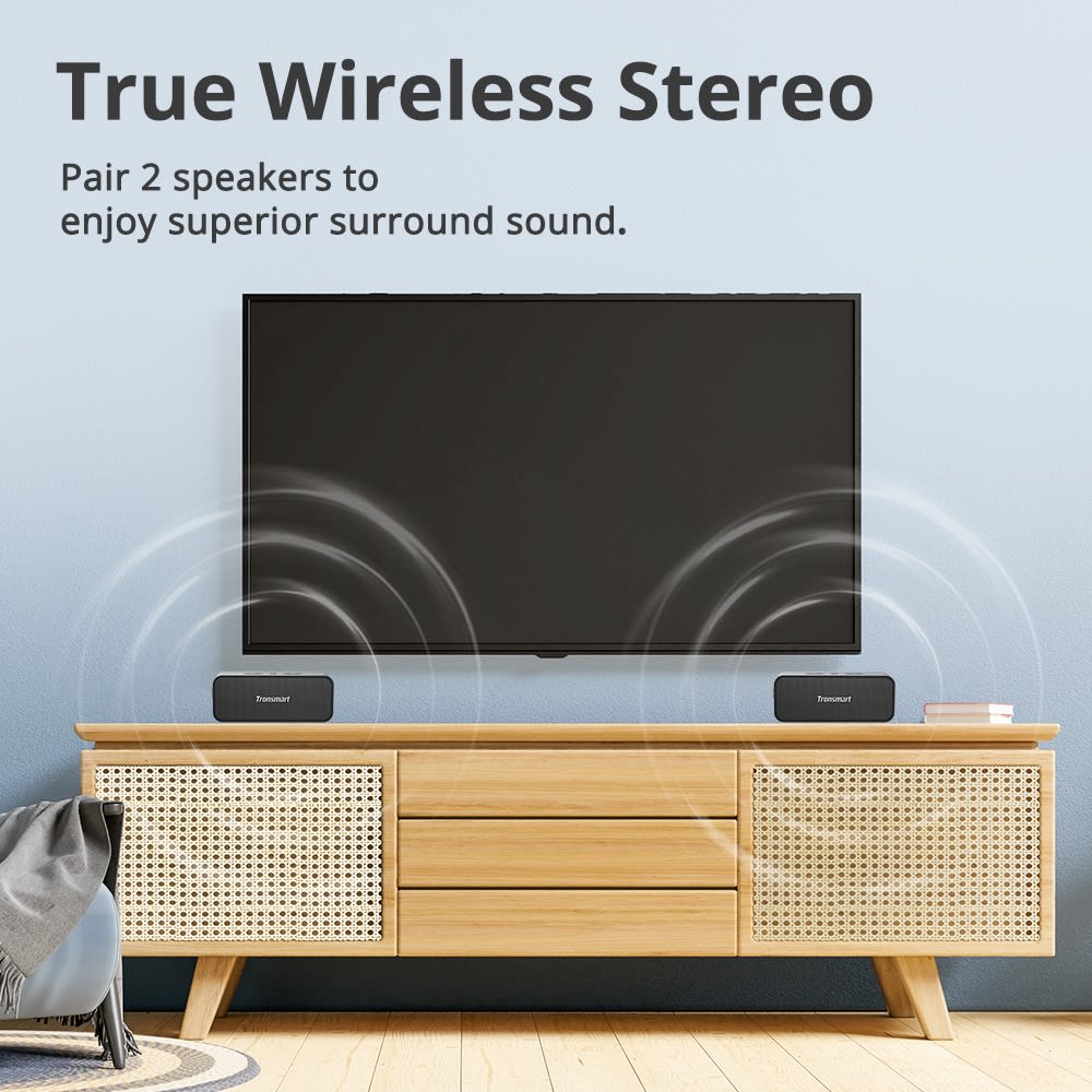 Tronsmart Parlante T2 Plus 20W Bluetooth IPX7 Waterproof — Negro6