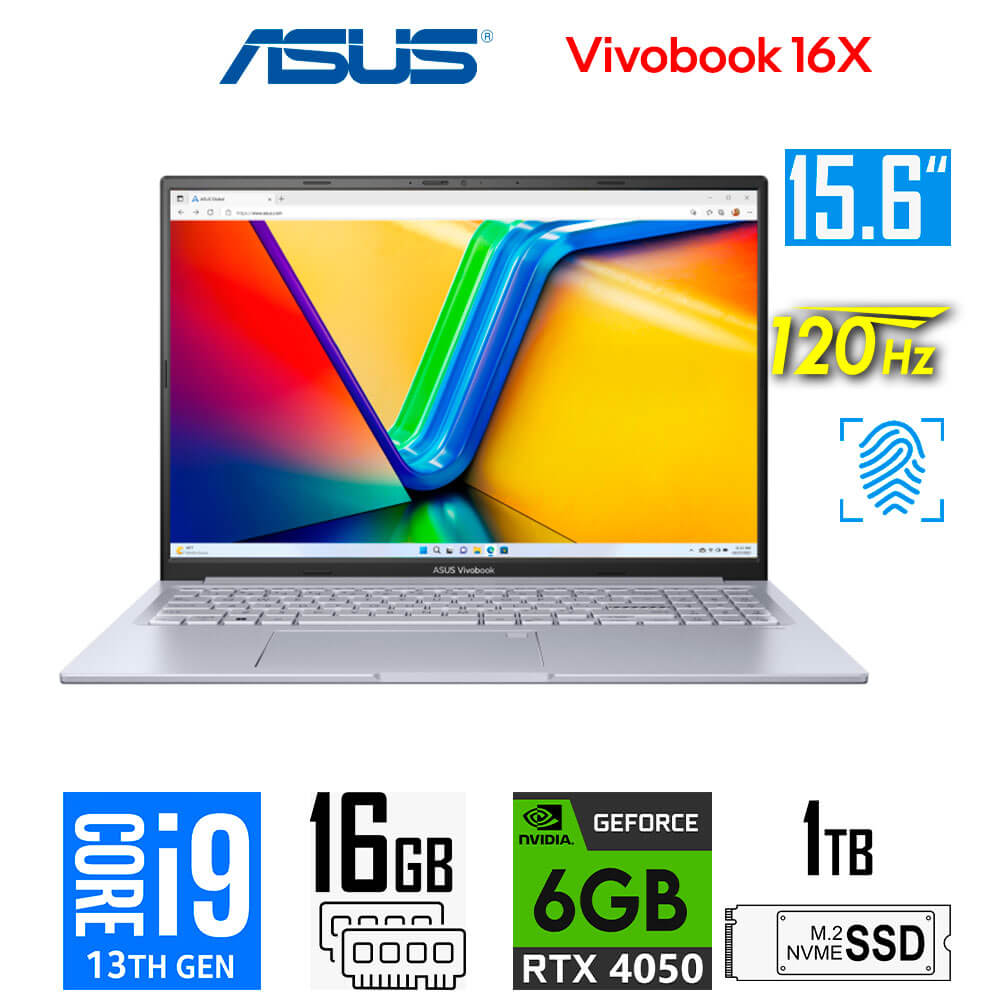 ASUS VIVOBOOK 16X K3605VU-WS96 CORE I9-13900H SSD 1TB RAM 16GB DDR4 RTX 4050 6GB 16