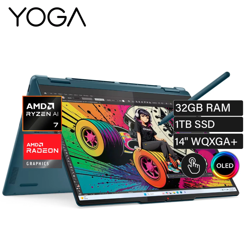 LENOVO YOGA 7 2 IN 1 14AKP10 RYZEN AI 7 350 32GB RAM DDR5 1TB SSD 14
