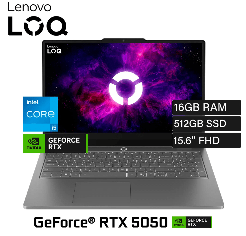 LENOVO LOQ ESSENTIAL 15IRX11 CORE I5 13450HX 512GB SSD 16GB DDR5 RTX 5050 8GB  15.6FHD (83SC0055LM) 0