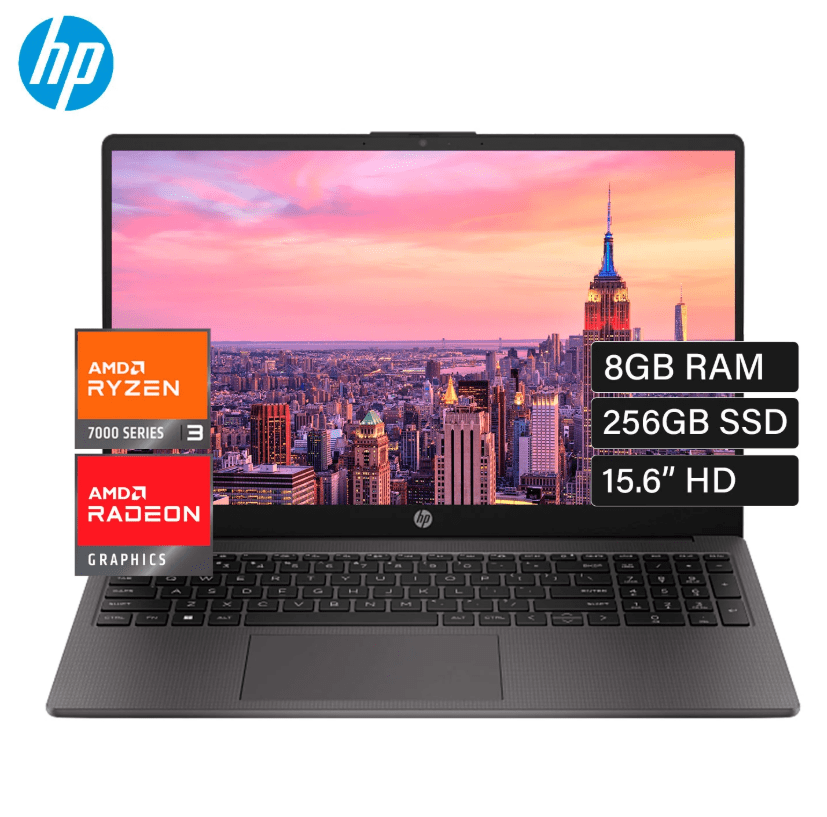 LAPTOP HP 255 G10 R3 7330U  8GB DDR4  256GB SSD 15.6 FHD WINDOWS 11 0