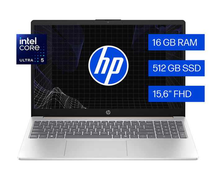 LAPTOP HP 15-FD2361LA ULTRA 5  225U 512 GB SSD 16 GB DDR5 15.6