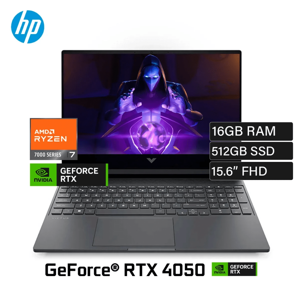 HP VICTUS 15-FB3022LA RYZEN 7 7445HS 16GB DDR5 512GB SSD RTX 4050 6GB 15.6
