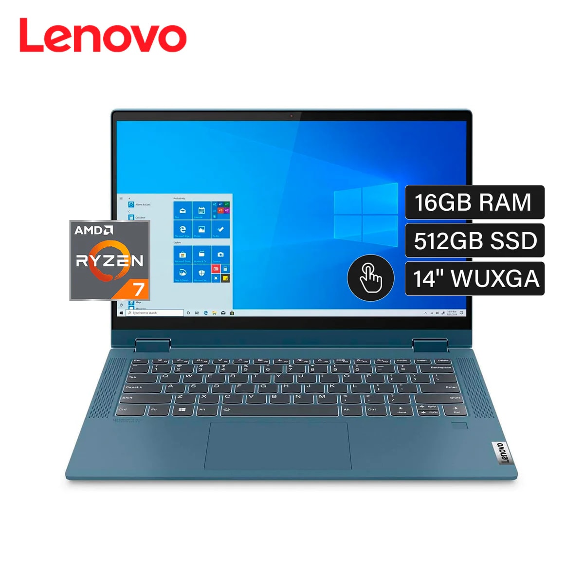 Lenovo IdeaPad Flex 5 14 ABR8 AMD RYZEN 7 77300 2.00GHZ 16GB DDR4 512GB SSD 1C WUXGA (1920 X 1200)3