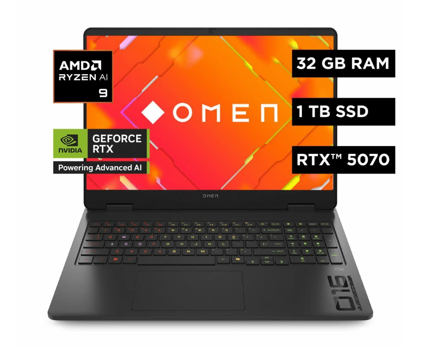 HP  OMEN 16-AP0004LA RYZEN AI 9, 32 GB RAM,  RTX 5070, 1 TB SSD, 16