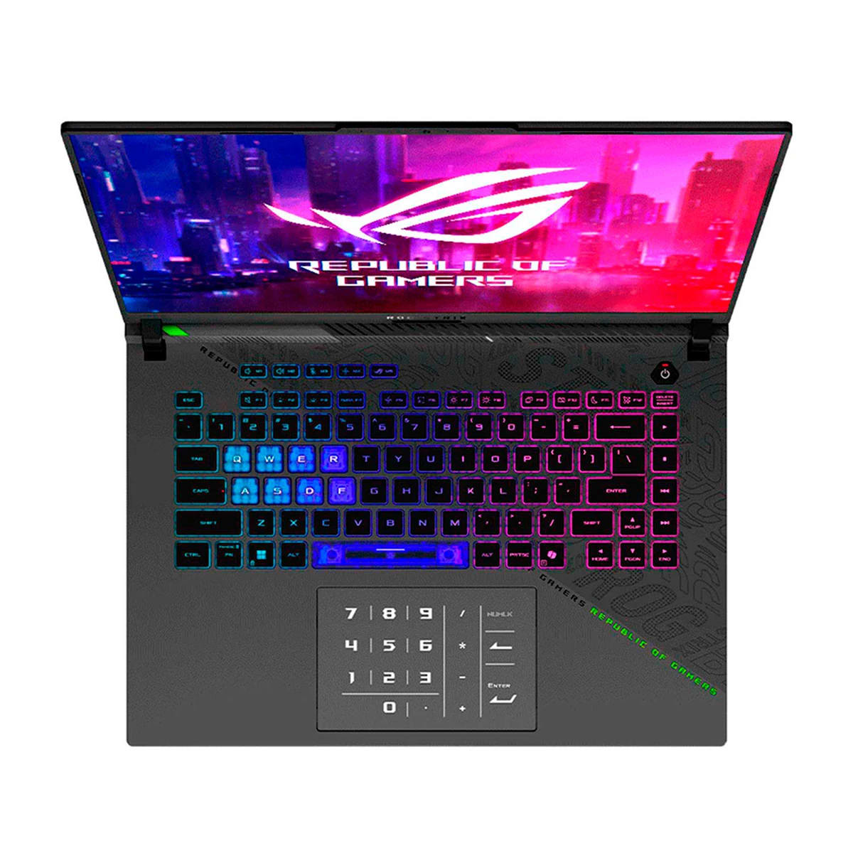 ASUS ROG STRIX G16 G614PM-RV221W AMD RYZEN 9 8940HX 16GB RAM DDR5  512GB SSD 16” WUXGA RTX 5060 8GB WIN11 +MOCHILA  Y MOUSE1