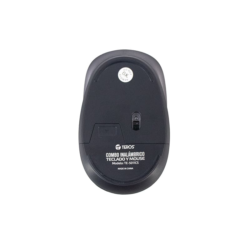 TEROS Kit inalámbrico teclado + mouse TE-5011CS, 2.4GHz, 1000DPI, español, negro6
