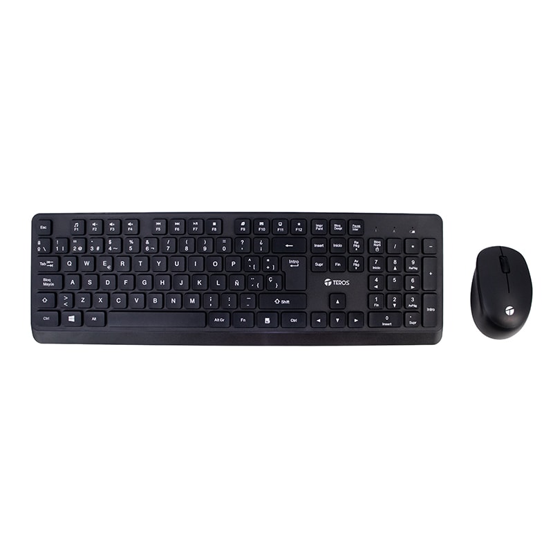 TEROS Kit inalámbrico teclado + mouse TE-5011CS, 2.4GHz, 1000DPI, español, negro 0