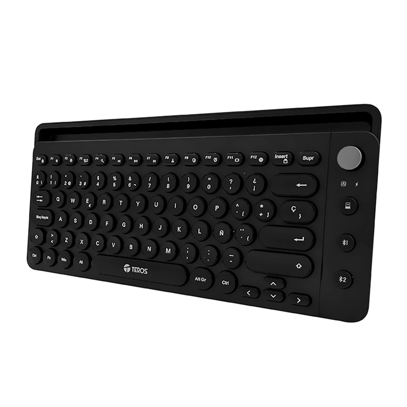 TECLADO TEROS TE-4064N BLUETOOTH RECARGABLE EN ESPAÑOL NEGRO2