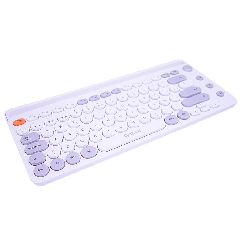 TEROS Teclado inalámbrico TE-4070S, 2.4 GHz, bluetooth 3.0 / 5.2, 80 teclas, blanco3
