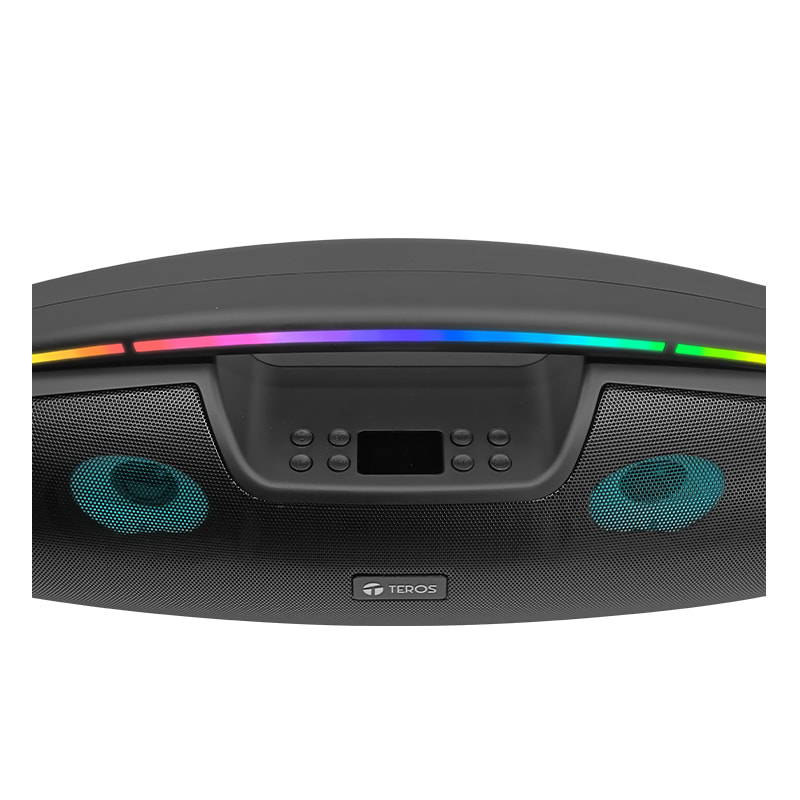 TEROS  Parlante TE-6042N, bluetooth, 20 W (2 x 10 W), 3000 mAh, negro4