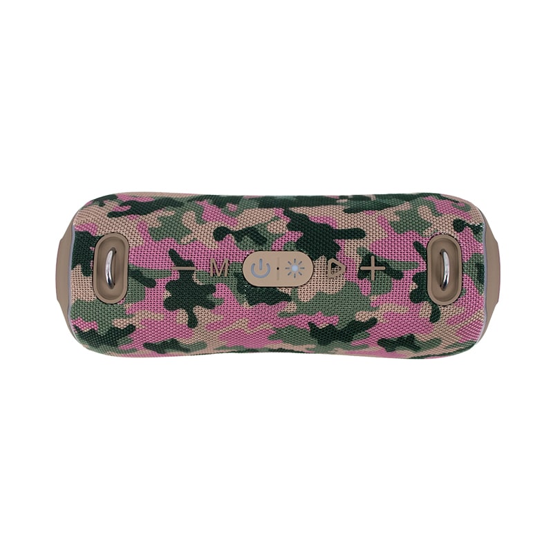 TEROS Parlante Ultra TE-6046M, BT 5.3, RGB, TWS, color marrón militar camuflado4