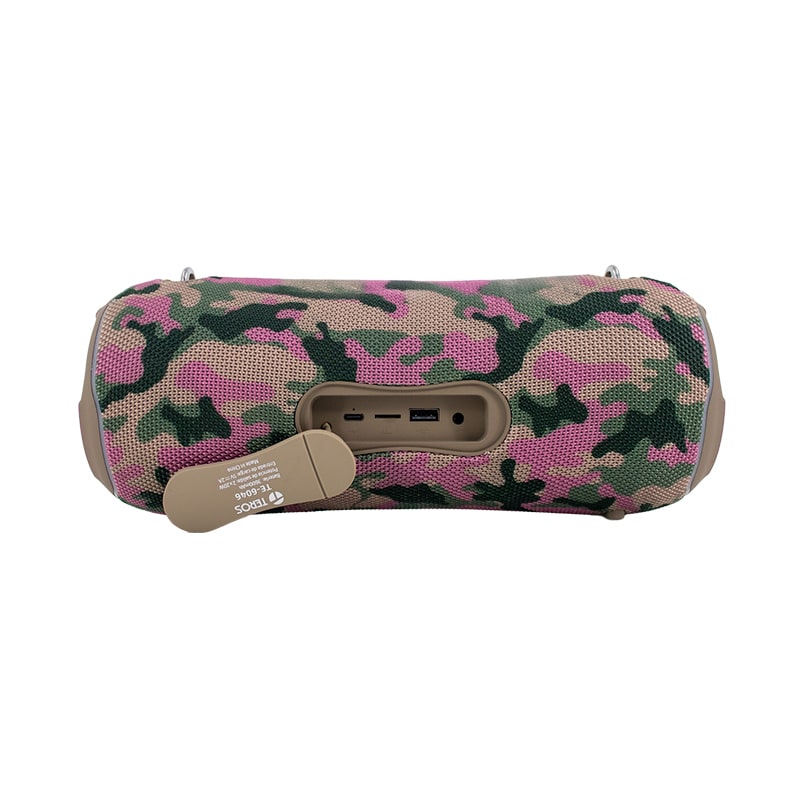 TEROS Parlante Ultra TE-6046M, BT 5.3, RGB, TWS, color marrón militar camuflado3