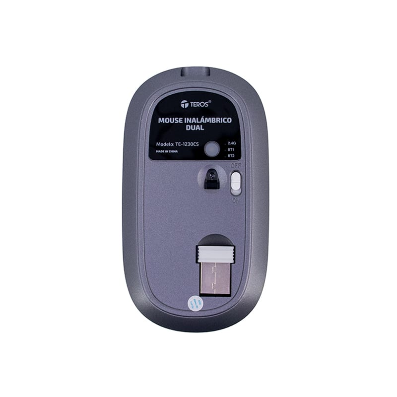 TEROS Mouse inalámbrico dual TE-1230CS, 3 botones, 1200DPI2