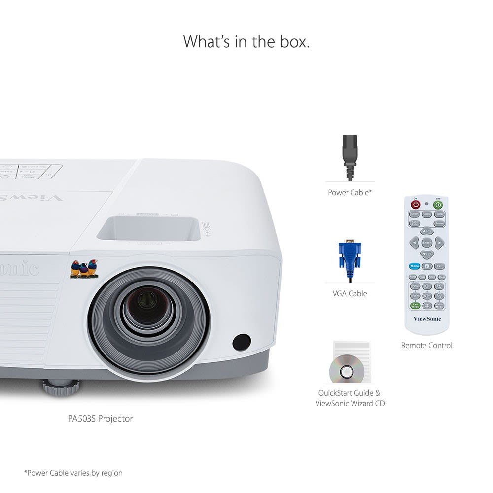 VIEWSONIC PROYECTOR PA503S, 2 VGA - HDMI (VS16905)4