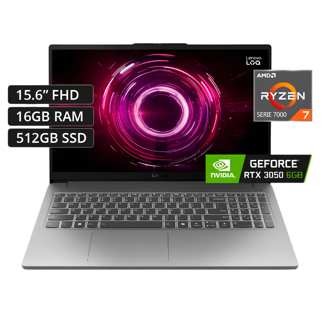 Lenovo LOQ 15ARP10E RYZEN 7 7735HS 16GB DDR5 512GB SSD RTX 3050 6GB 15.6
