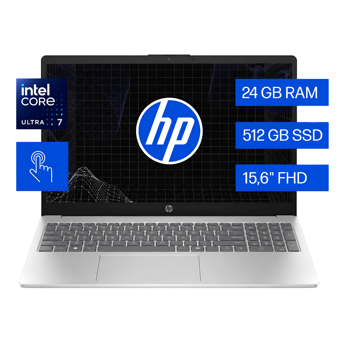 LAPTOP HP AI 15-FD2384LA ULTRA 7 255U 24 GB DDR5 512 GB SSD 15.6