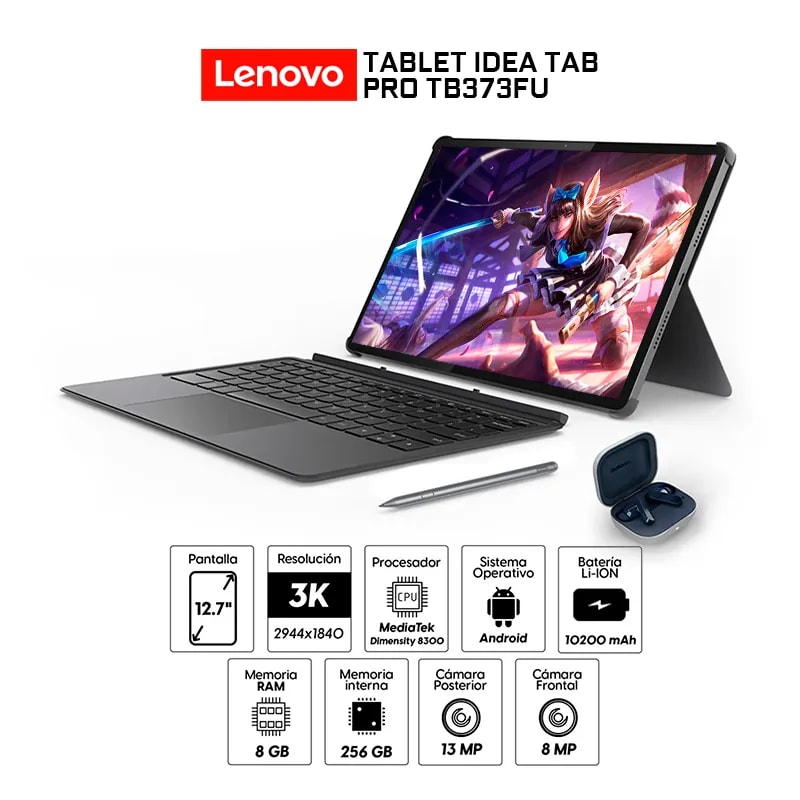 LENOVO IDEA TAB PRO 8/256 + PEN PLUS + MOTO BUDS 0