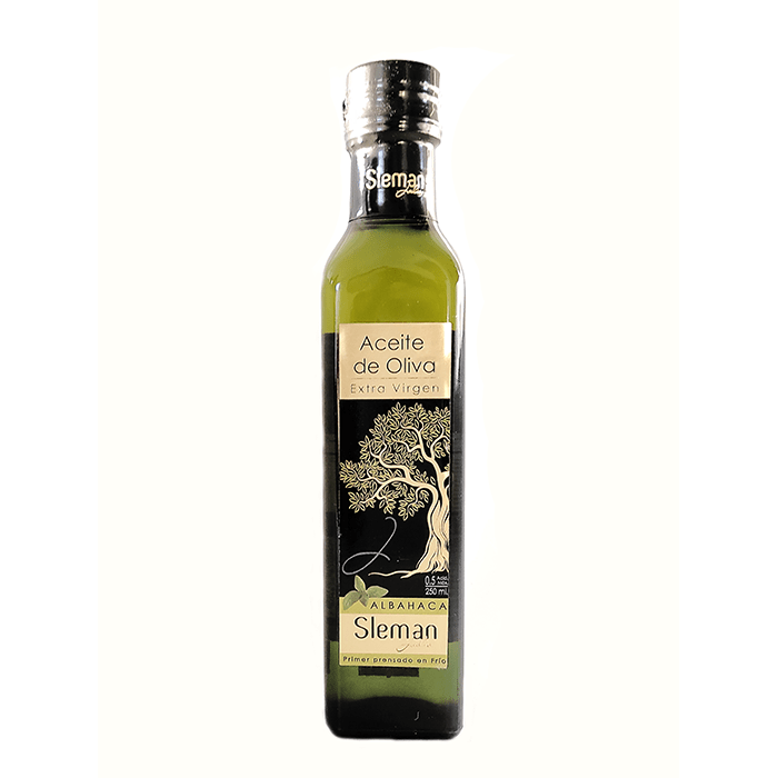 Aceite de oliva Sleman sabor Albahaca 250 ml. 1