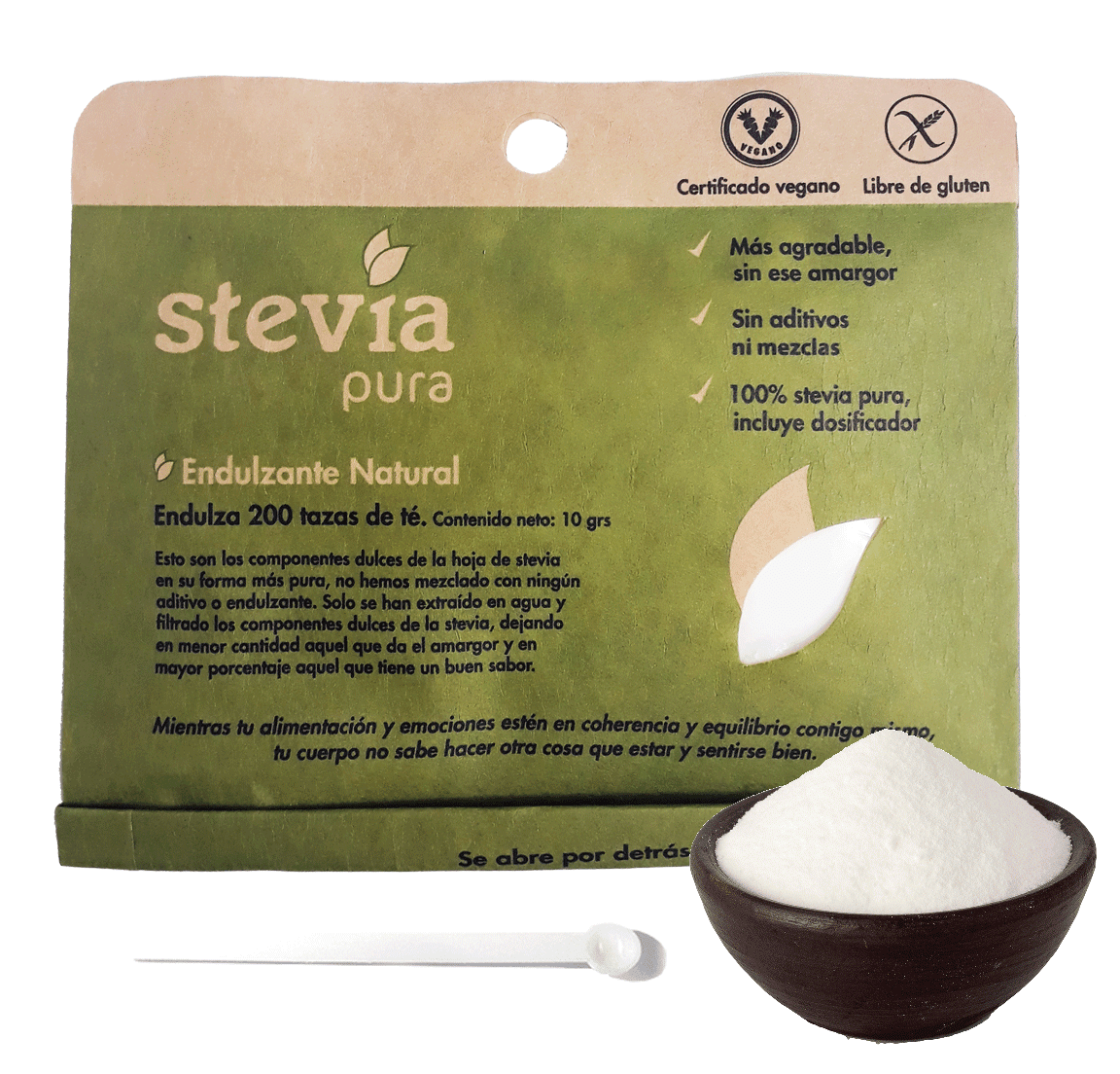 Stevia en polvo sobre 10 grs. 1