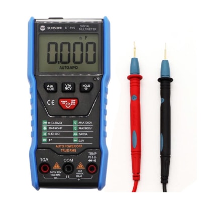 MULTIMETRO DIGITAL DT-19N (AUTORANGO) AZUL