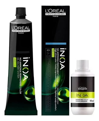 Tintura Permanente Sin Amoníaco Inoa 5.1 Castaño Claro Ceniza 60g2