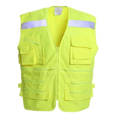 CHALECO GEÓLOGO FLÚOR ALTA VISIBILIDAD