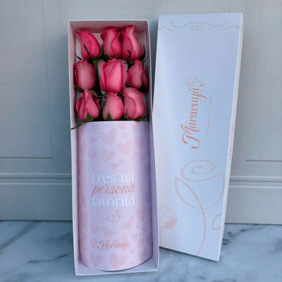 CAJA LARGA DE 9 ROSAS