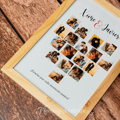 CUADRO COLLAGE PINO CORAZON