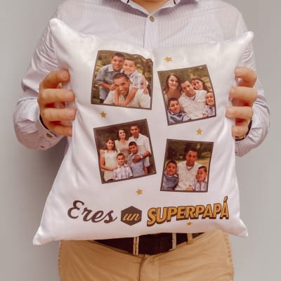 ALMOHADA COLLAGE SUPER PAPA