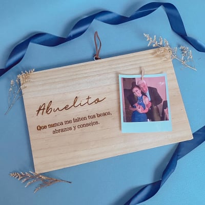PLACA PORTAFOTO GRABADA ABUELITO