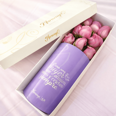 CAJA LARGA 9 ROSAS MUJER