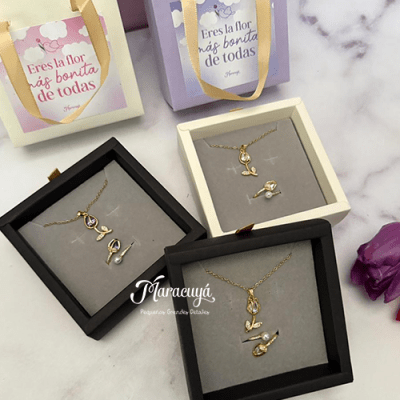 SET DE COLLAR Y ANILLO TULIPÁN