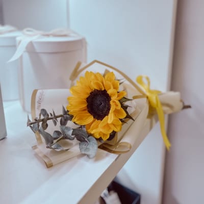 RAMO GIRASOL Y FOLLAJE