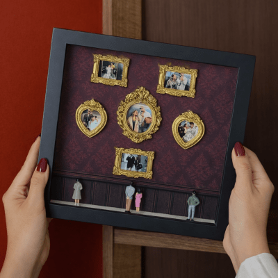 CUADRO NUESTRO MUSEO - NEGRO