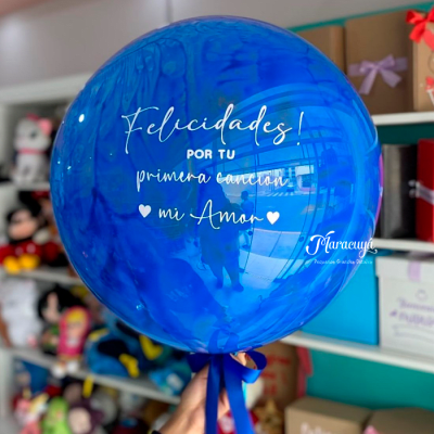 GLOBO BURBUJA PINTADO CON HELIO