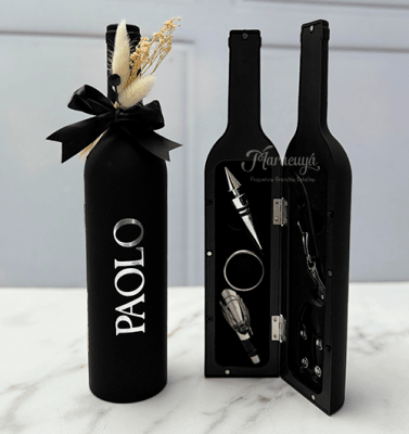 SET DE ACCESORIOS PARA VINO PERSONALIZADO