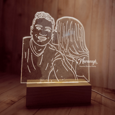 LAMPARA SILUETA PERSONALIZADA PAREJA