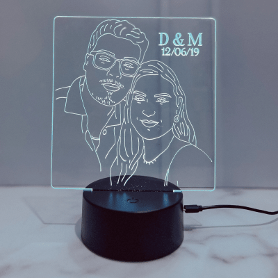 LÁMPARA SILUETA INICIALES