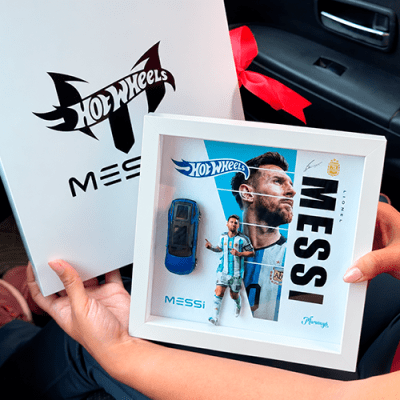 CUADRO MESSI & HOT WHEELS