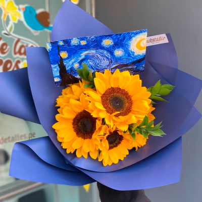 RAMO 6 GIRASOLES VAN GOGH