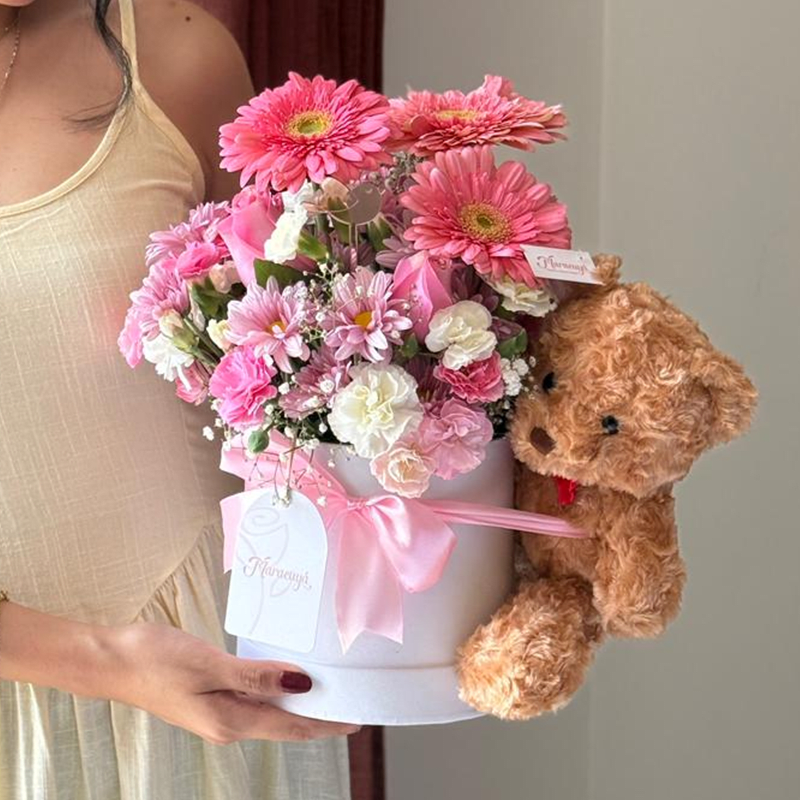 BOX FLORAL TEDDY2