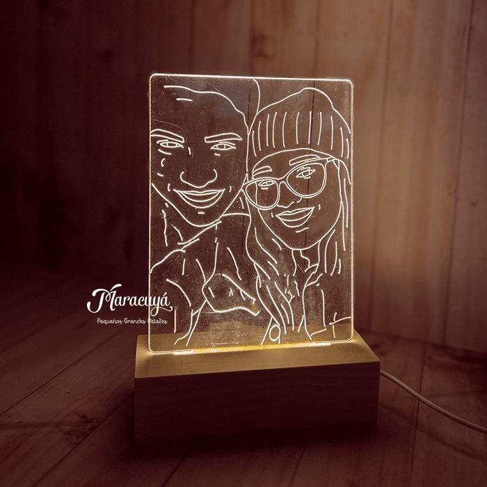 LAMPARA SILUETA PERSONALIZADA PAREJA2